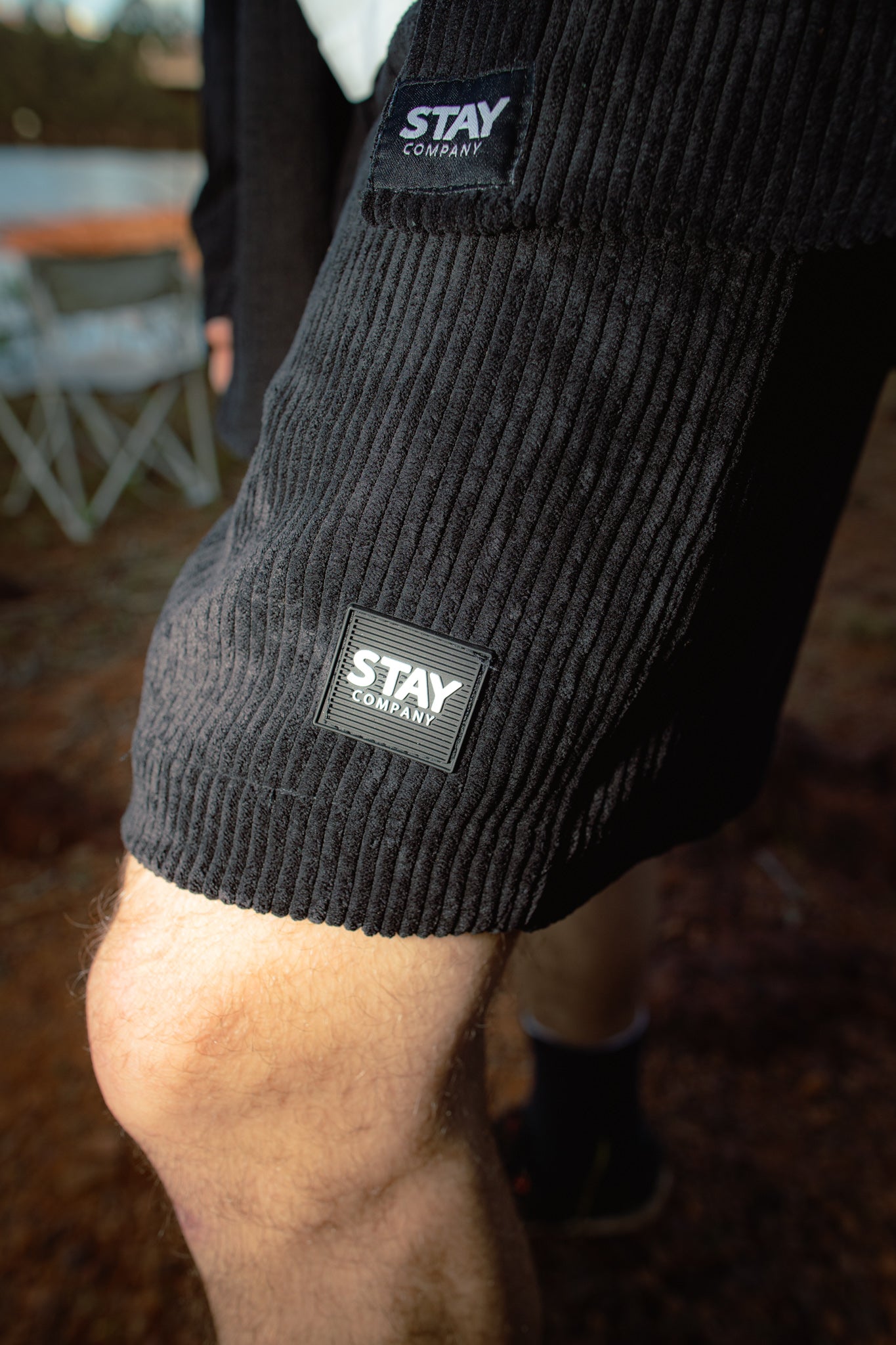 Short Cotelê Preto