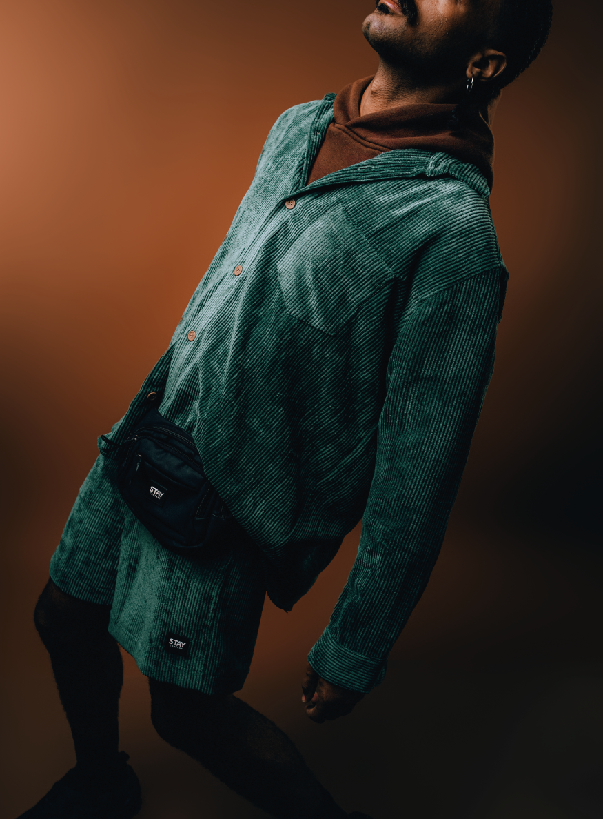 Camisa Cotelê Casual (Verde)