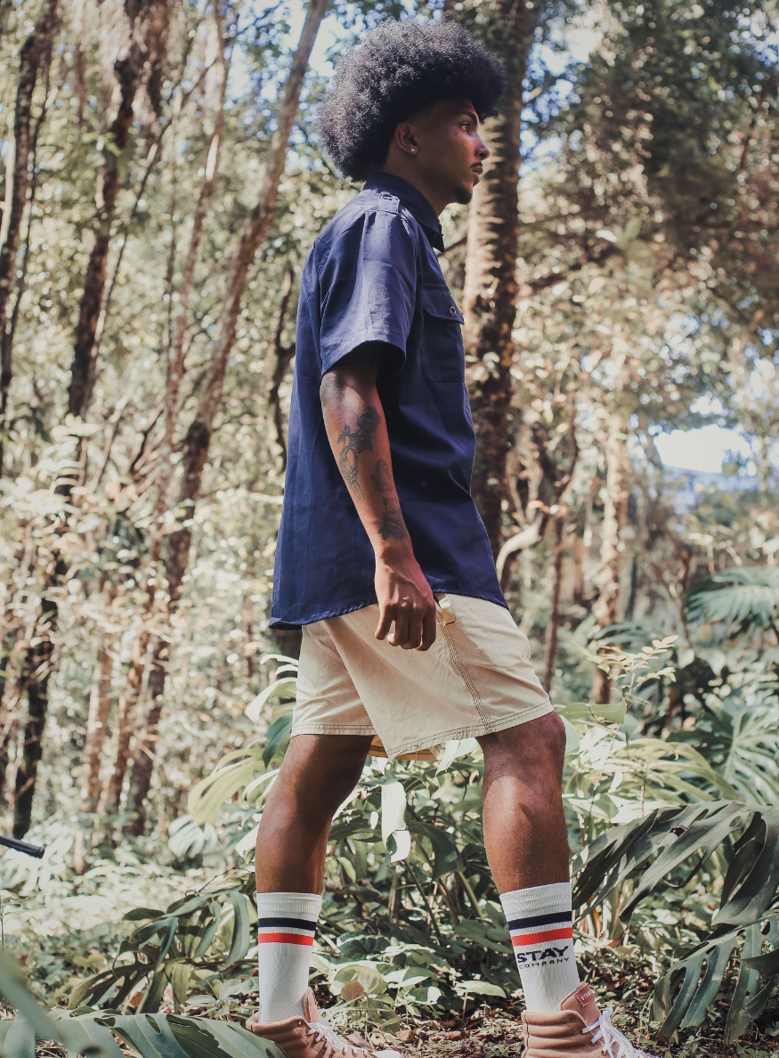 Stay Company | Worker Shirt | Militar | Verde | Azul | Bege | Botão | Bolso | Camisa