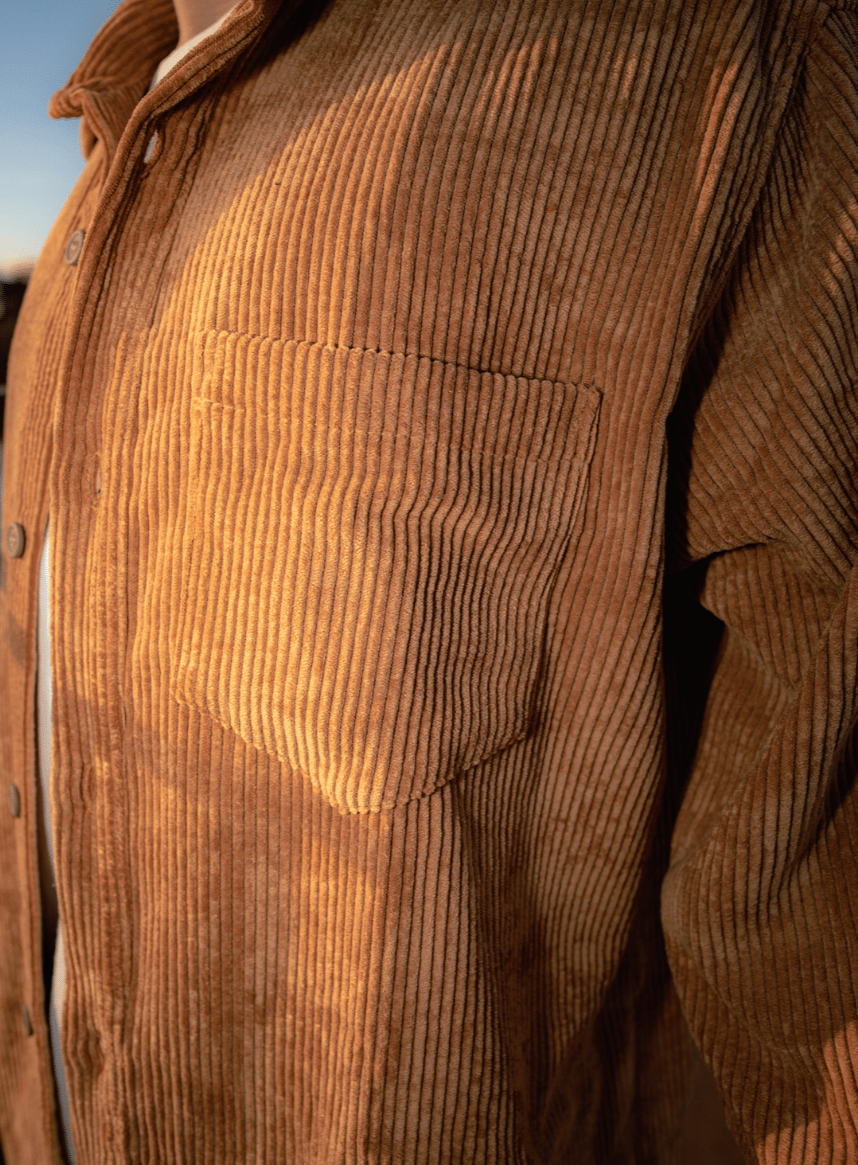 Camisa Cotelê Casual (Mostarda)